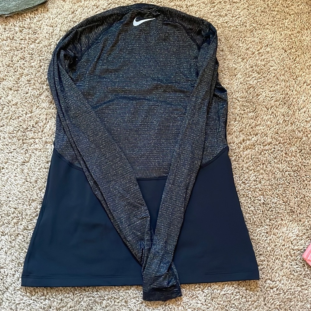 Nike black long sleeve running shirt